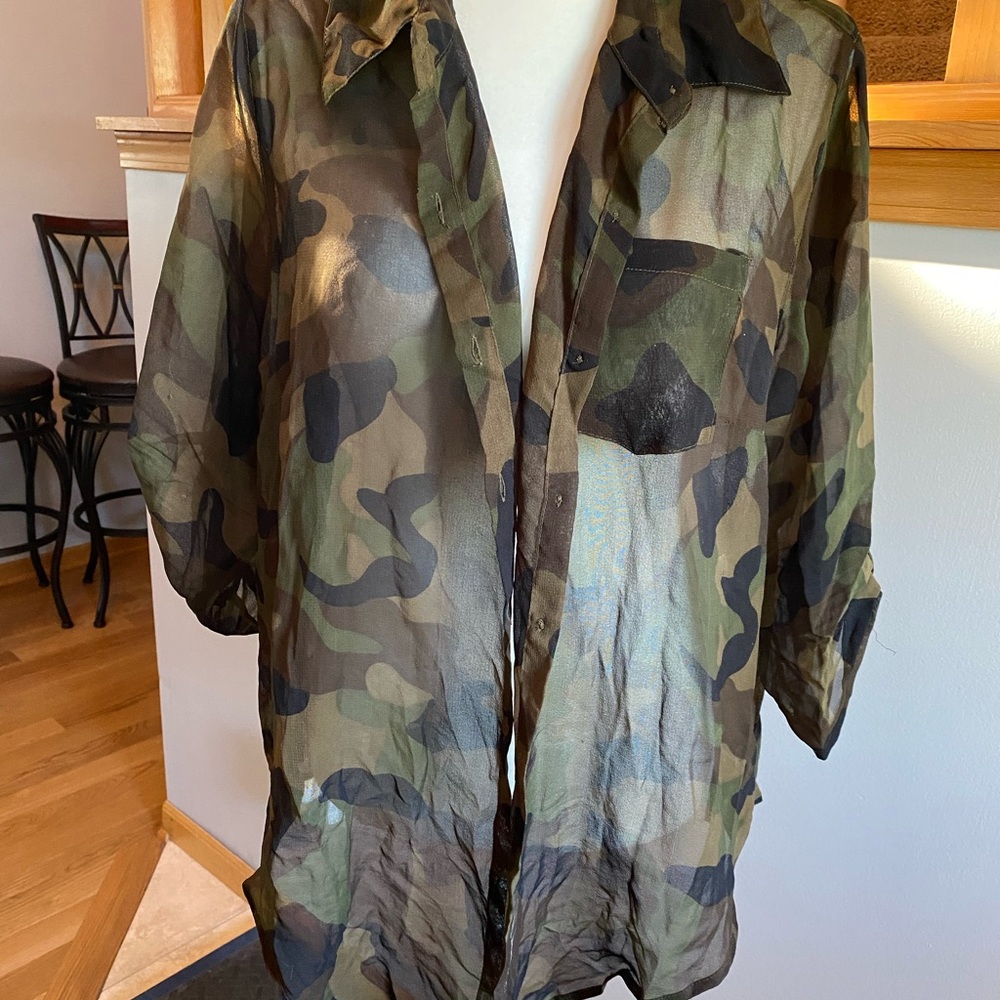 Camouflage Sheer Shirt
